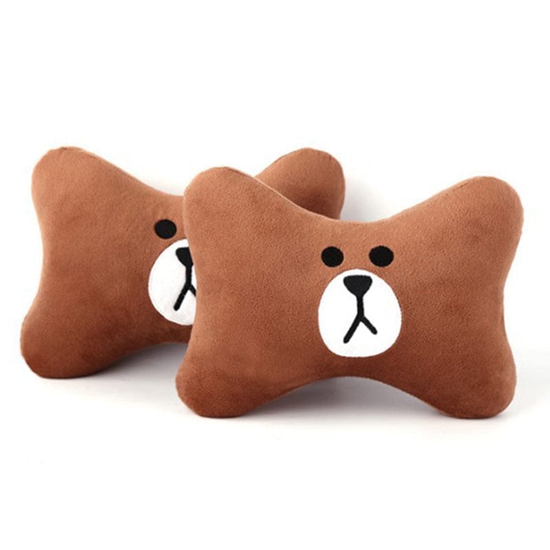 Gadget Gerbil Two packs Bear Car Seat Headrest Pillow