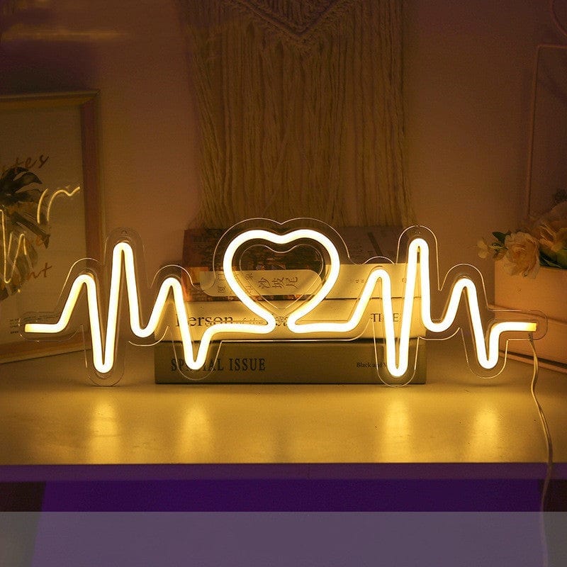 Gadget Gerbil Warm light / USB Heartbeat Neon Sign