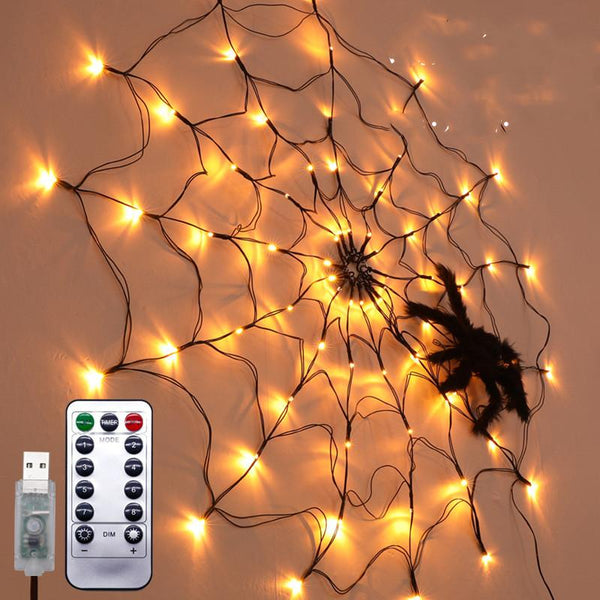 Gadget Gerbil Warm white / USB LED Spider Web String Lights