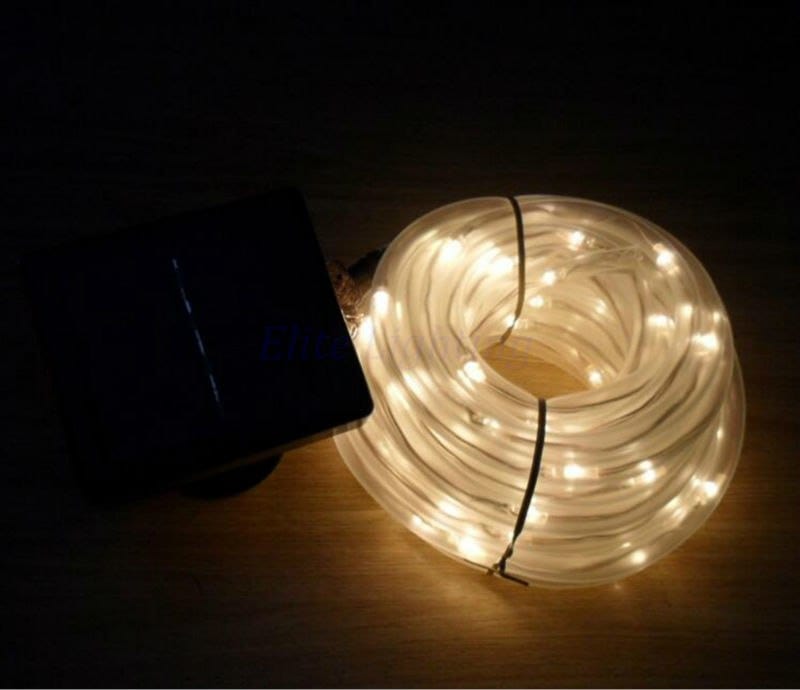 Gadget Gerbil Warm white12M Solar tube lamp string LED copper wire