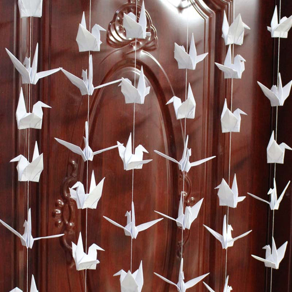 Gadget Gerbil White / 15cm Origami Paper Cranes Wedding Backdrop