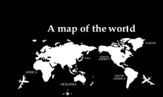 Gadget Gerbil White / 176X86 A Map Of The World Wall Sticker