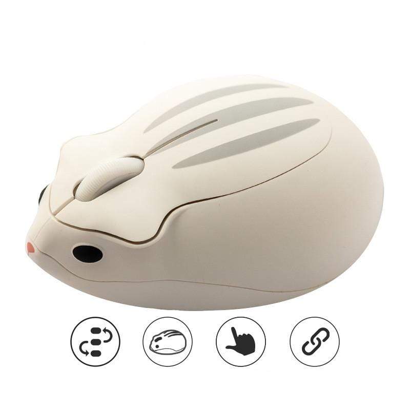 Gadget Gerbil White 2.4GHz Wireless Hamster Computer Mouse