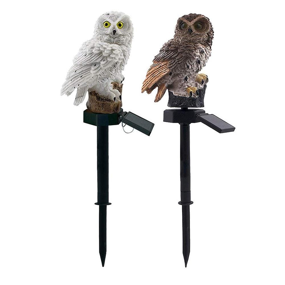 Gadget Gerbil White and Brown Solar Powered Owl Light