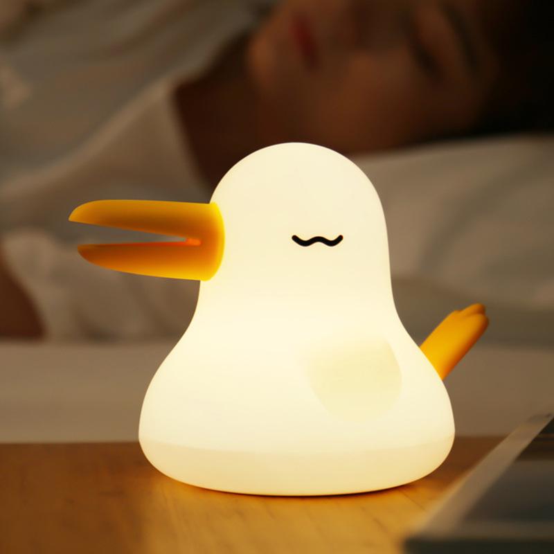 Gadget Gerbil White b / Rechargeable USB LED Kiwi Bird Night Light Lamp