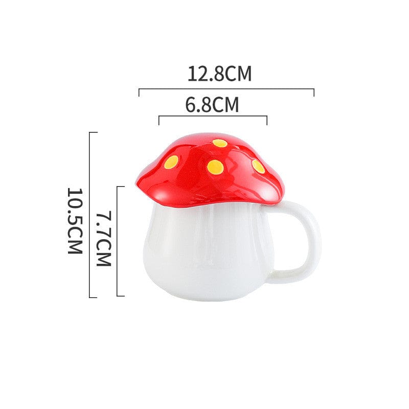 Gadget Gerbil White Creative Mushroom Ceramic Cup Student Lovers Cup