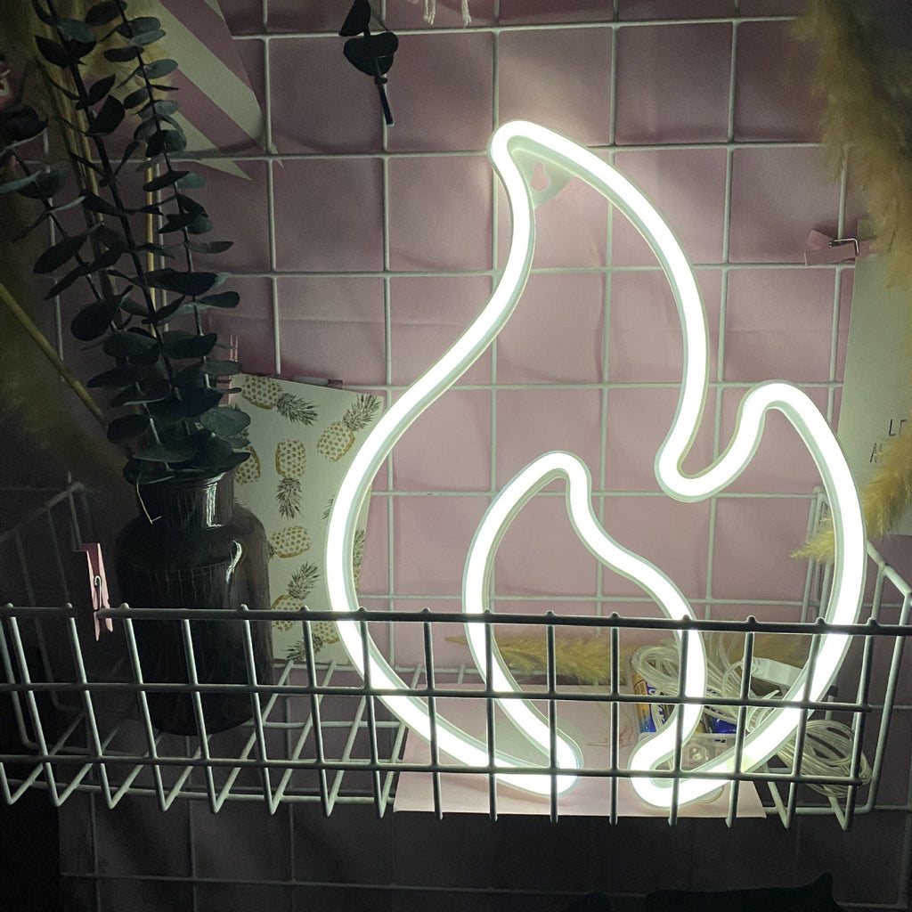 Gadget Gerbil White Flame Neon Sign