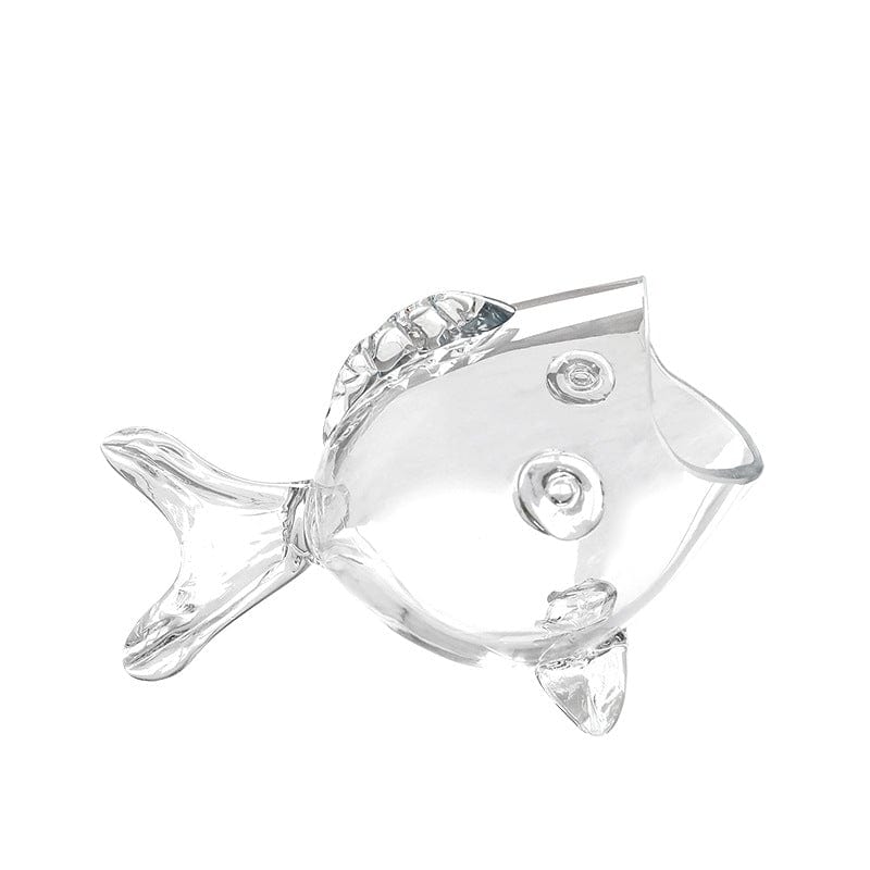 Gadget Gerbil White Glass Fish Shaped Bowl