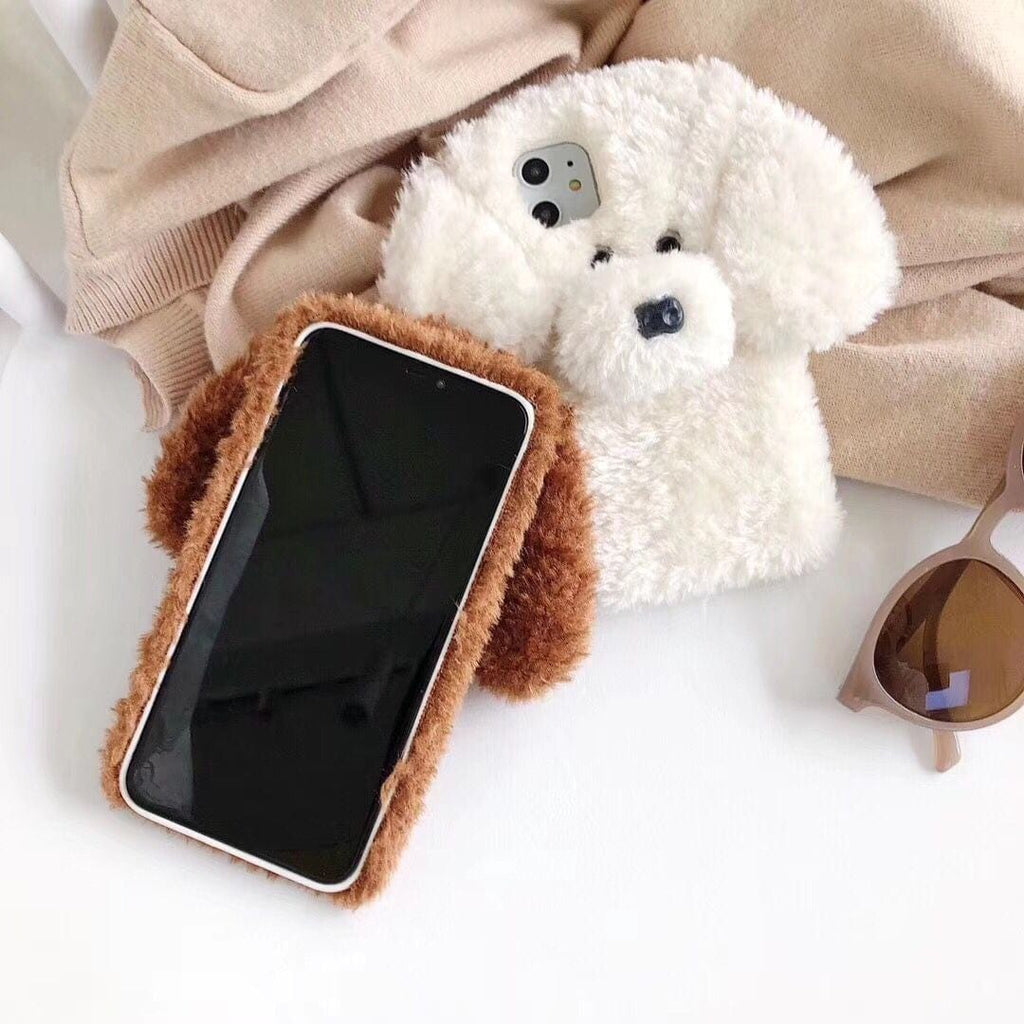 Gadget Gerbil White / IPhone11 pro max Hot Super Cartoon 3D Plush Teddy Pet Dog Cute Soft Phone Case Back Cover