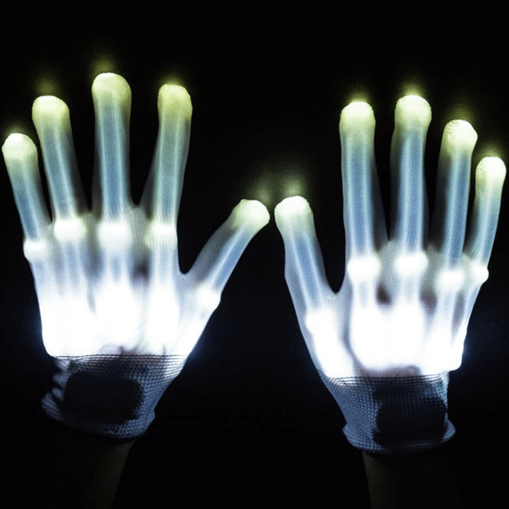 Gadget Gerbil White LED Skeleton Gloves