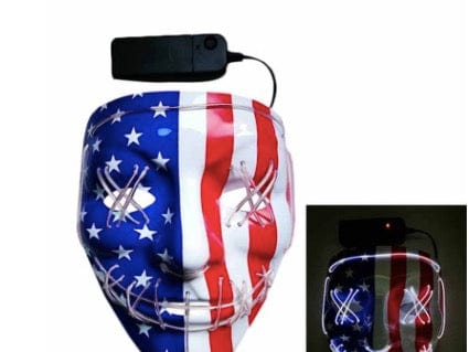 Gadget Gerbil White LED USA Flag Purge Mask