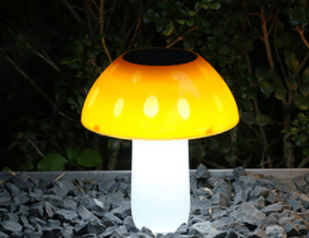 Gadget Gerbil White light Outdoor Mushroom Solar Lights