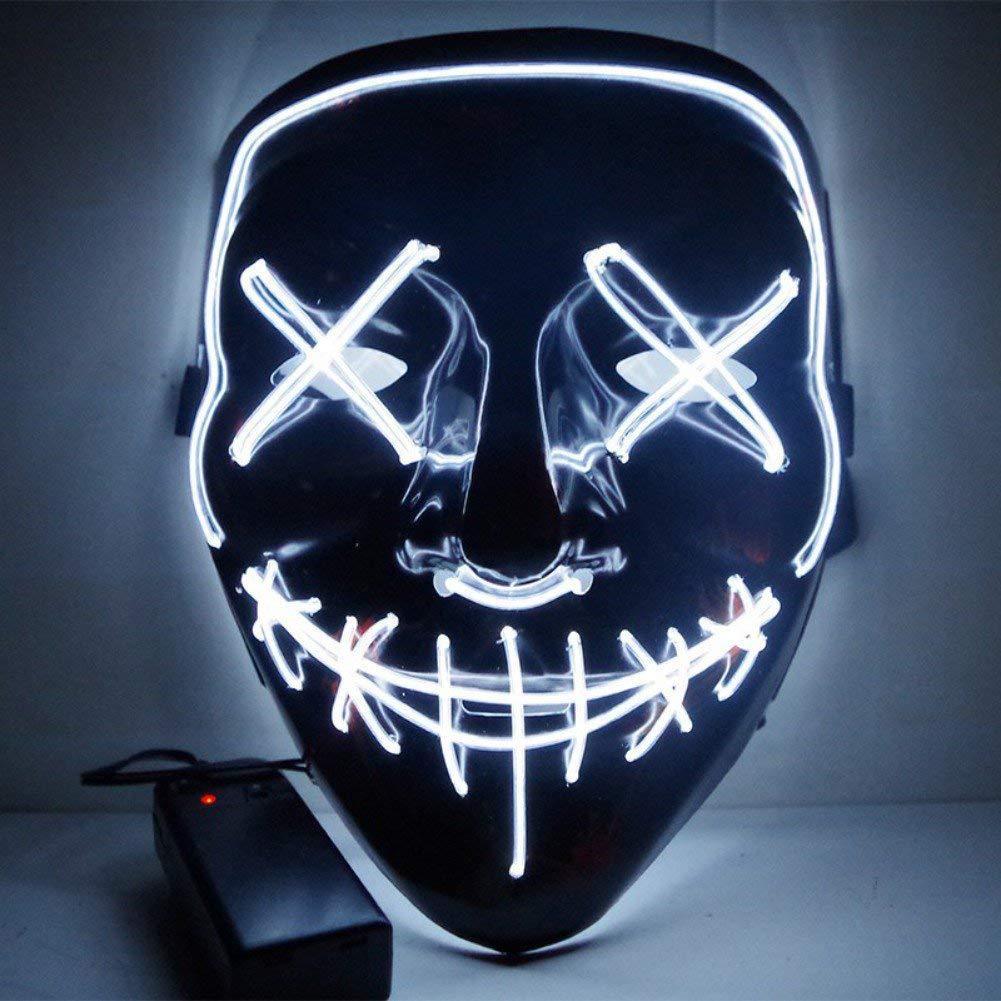 Gadget Gerbil White Light Up LED Purge Mask