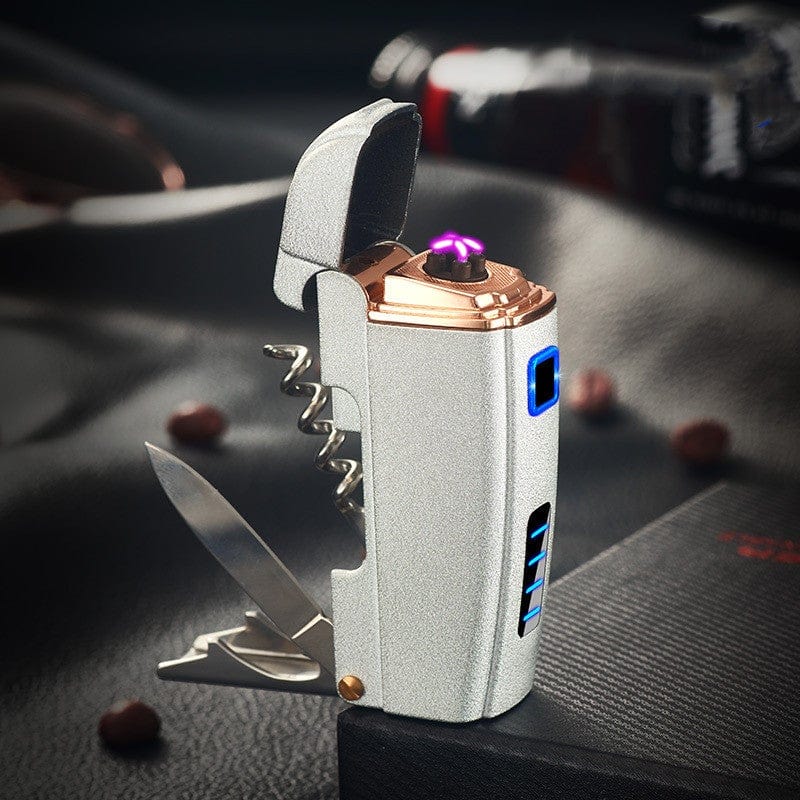 Gadget Gerbil White Multifunctional Plasma USB Charging Lighter
