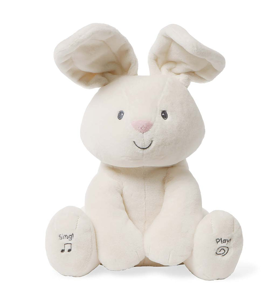 Gadget Gerbil White Peek A Boo Bunny Plush Toy