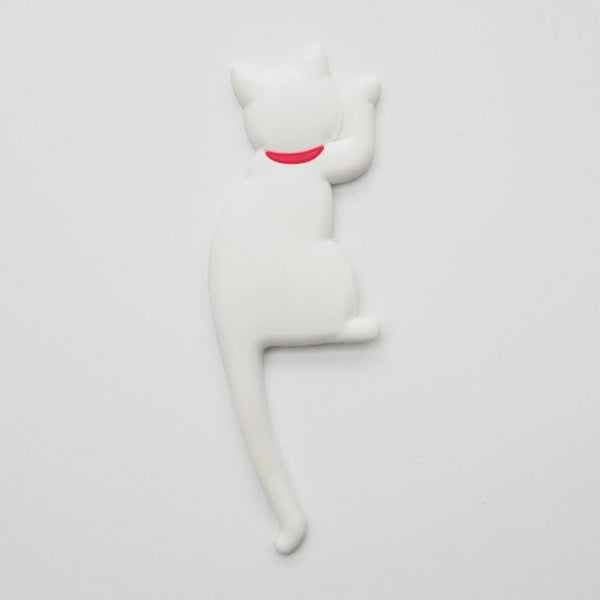 Gadget Gerbil White / Sitting Up Cat Tail Refrigerator Magnet