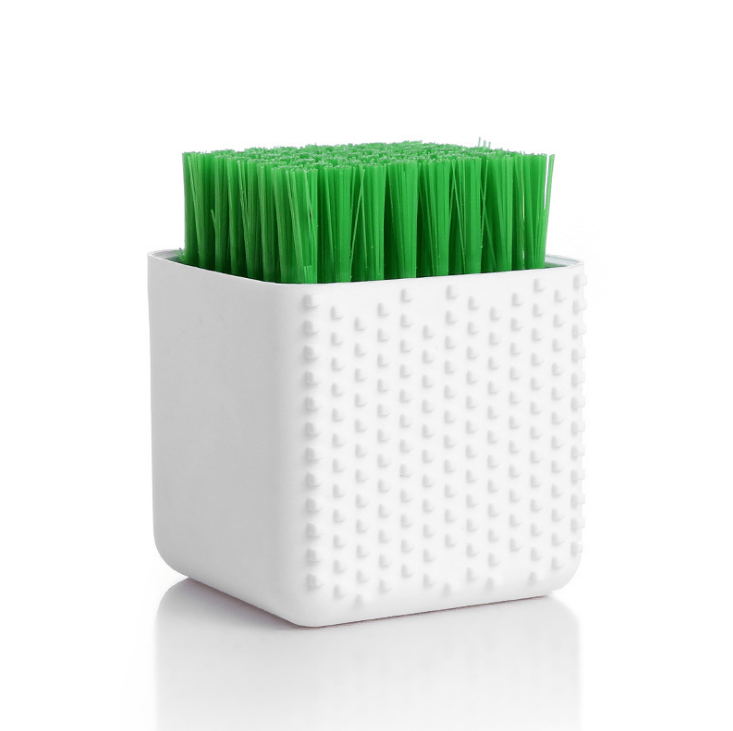 Gadget Gerbil white Square Potted Silicone Kitchen Brush