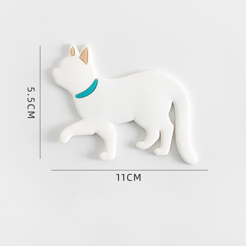 Gadget Gerbil White / Walking Cat Tail Refrigerator Magnet