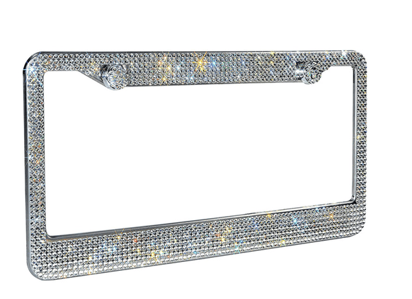 Gadget Gerbil White2PC Crystal License Plate Frame