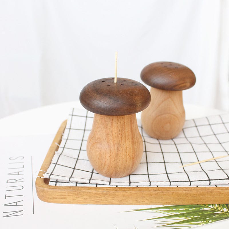 Gadget Gerbil Wooden Mushroom Toothpick Dispenser