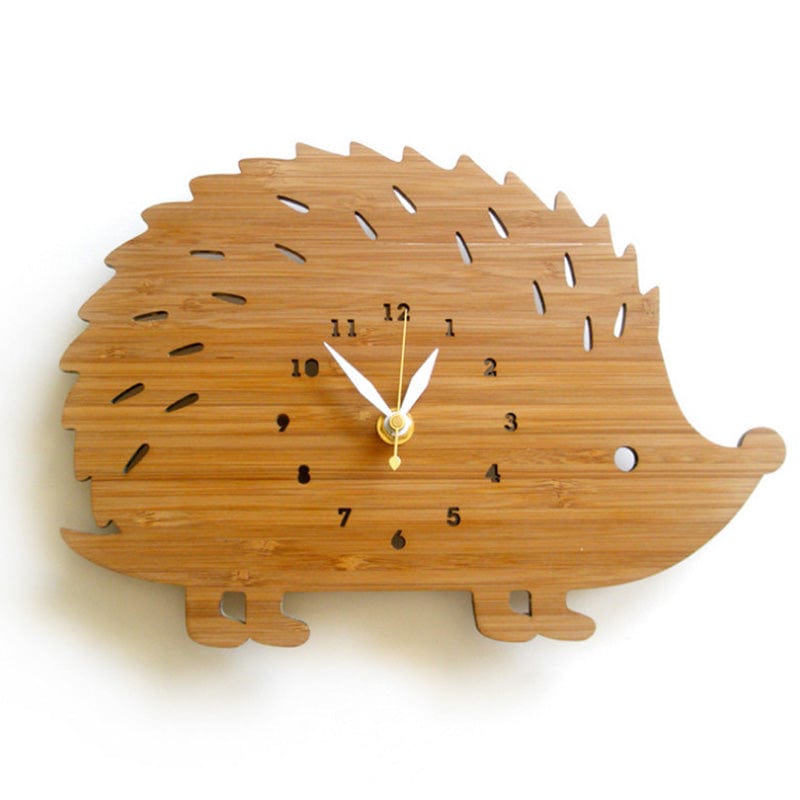 Gadget Gerbil Wooden Porcupine Wall Clock