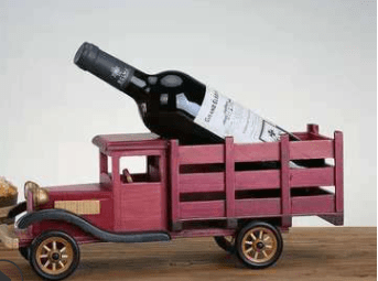 Gadget Gerbil Wooden Truck Wine Bottle Holder