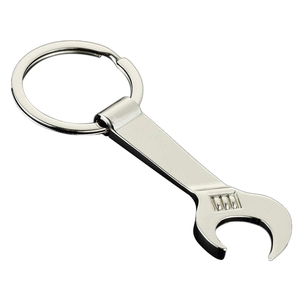 Gadget Gerbil Silver Personality Wrench Bottle Opener Metal Keychain New Wave Simulation Wrench Bottle Opener