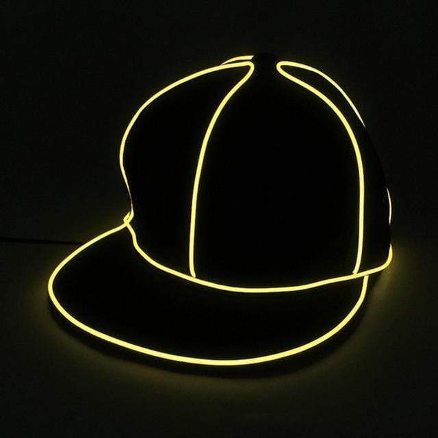 Gadget Gerbil Yellow / 1.5V (5-10 Hours) Light Up LED Snapback Hat