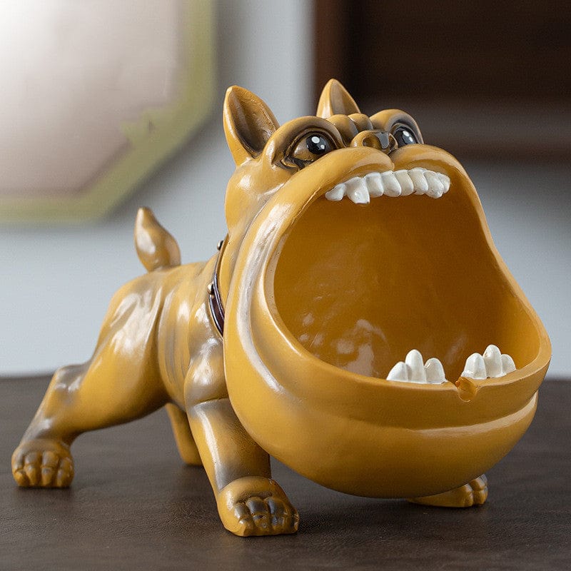 Gadget Gerbil Yellow Ceramic Bulldog Ashtray