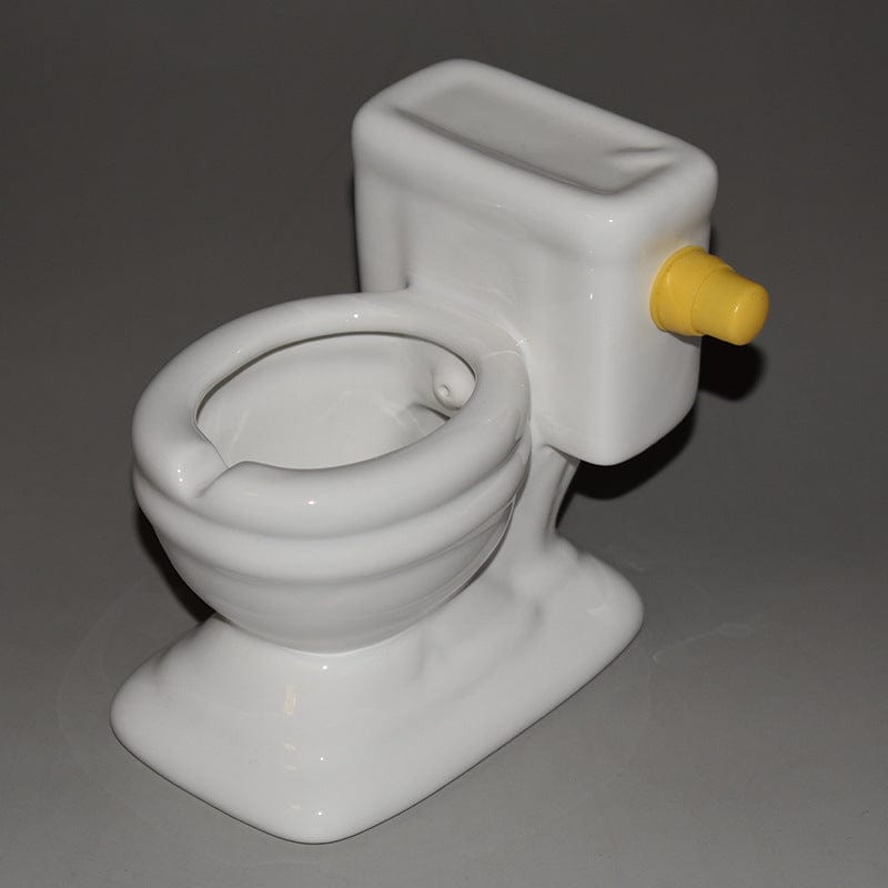 Gadget Gerbil Yellow Ceramic Toilet Ashtray