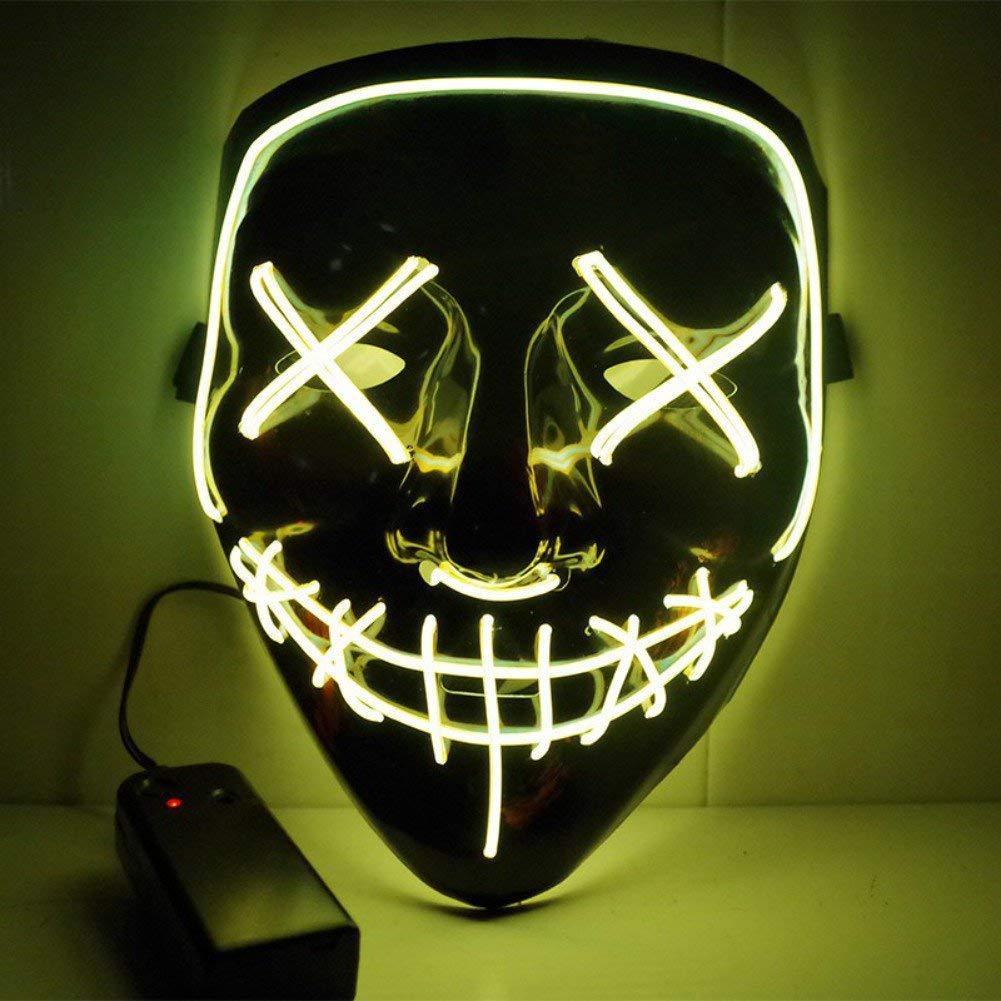 Gadget Gerbil Yellow Light Up LED Purge Mask