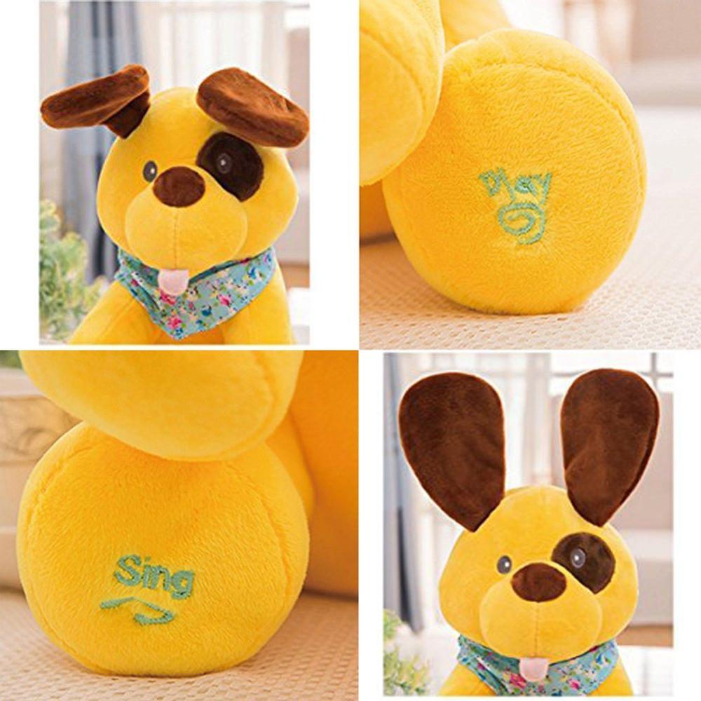 Gadget Gerbil Yellow Peek A Boo Dog Plush Toy
