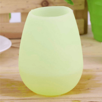 Gadget Gerbil yellow Silicone Stemless Wine Glasses