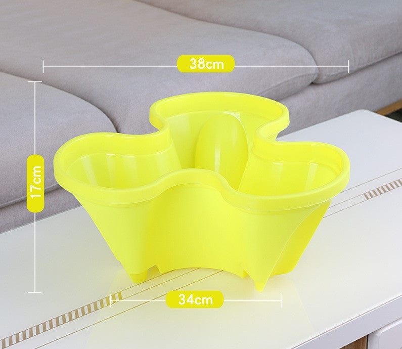 Gadget Gerbil Yellow Three-Petal Stackable Plant Pot