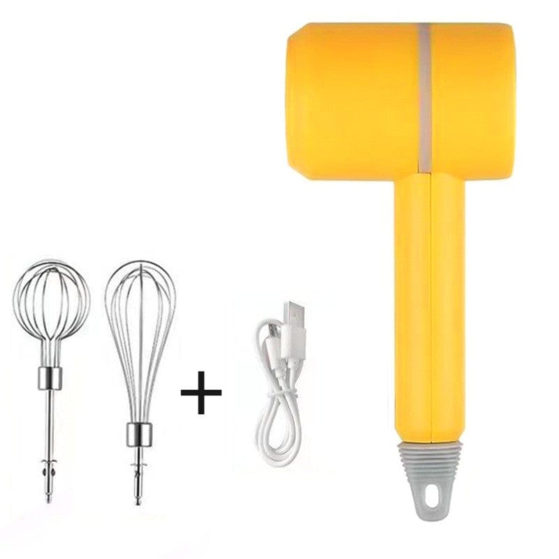 Gadget Gerbil Yellow / USB Portable Electric Rechargeable Wireless Food Mixer