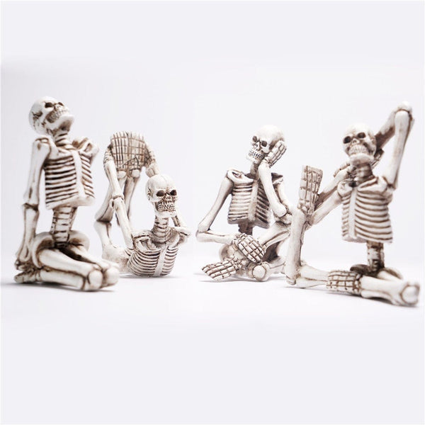 Gadget Gerbil Yoga Skeleton Figurines